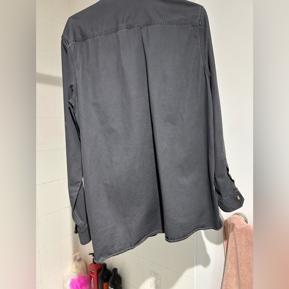 Coton shirt for mâle, médium. Charcoal - Picture 3 of 3